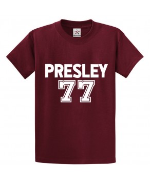 Presley 77 Classic Unisex Kids and Adults Fans T-Shirt for Presley Fans